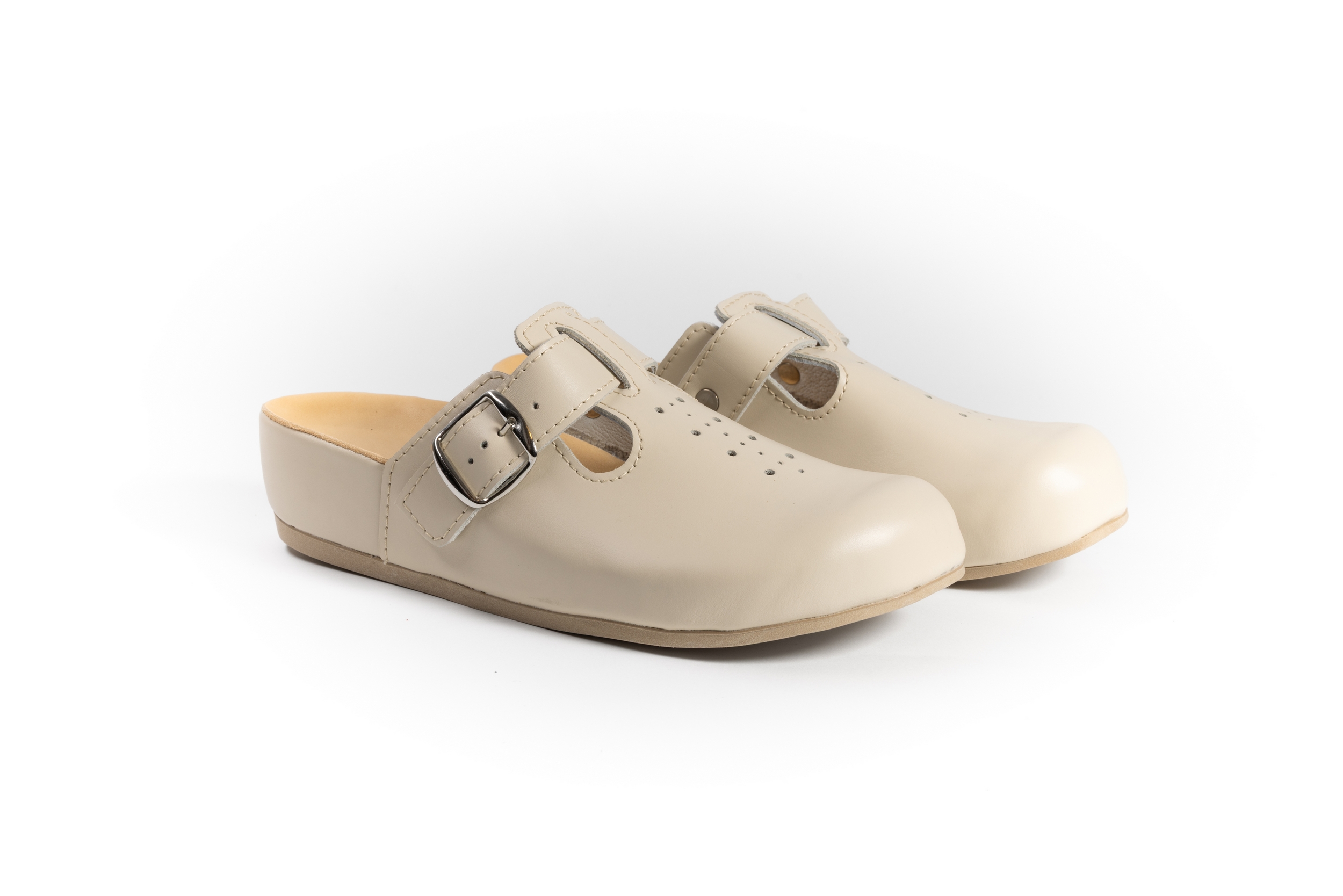 CLASSIC klompe – krem - Image 3