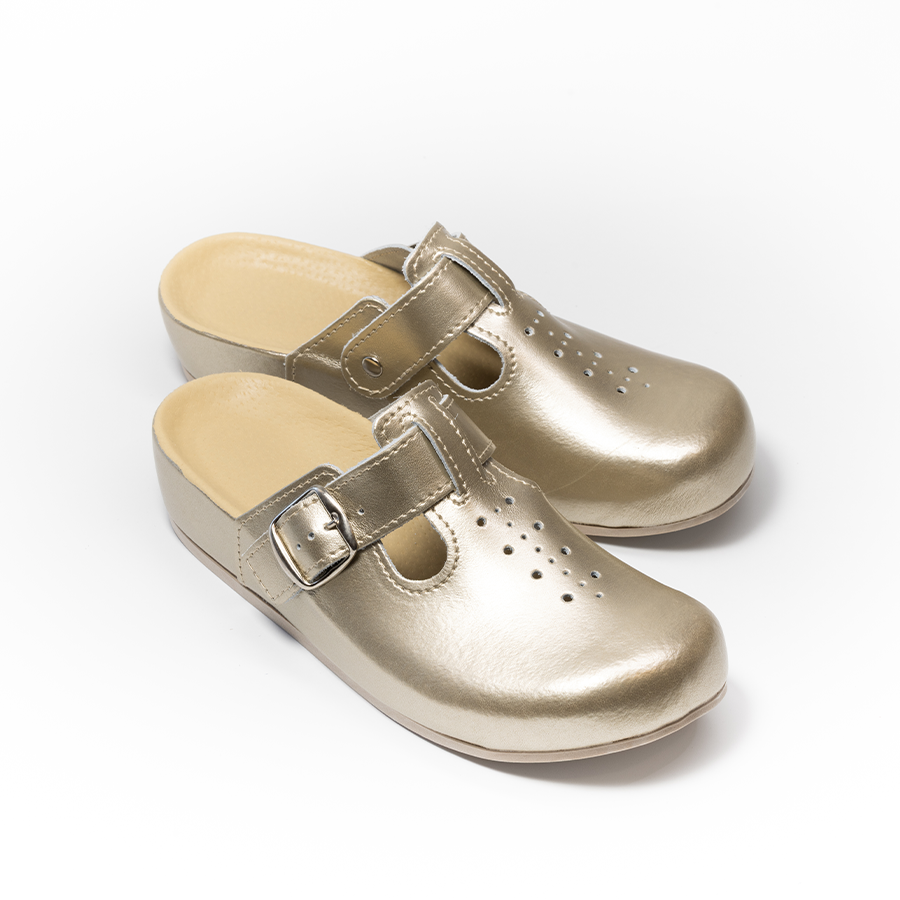 METALIK klompe – zlatna - Image 3